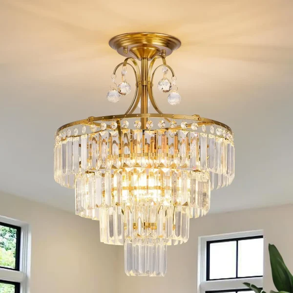Gold Crystal Chandelier Fixture