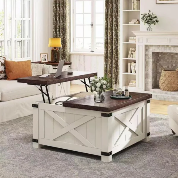 Rustic Farmhouse Lift Top Coffee Table