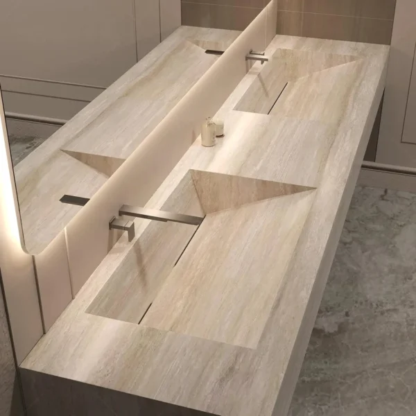 Custom Marble Seamless Stone Vanity