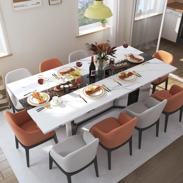 Family Dinner Table w/Marble Color