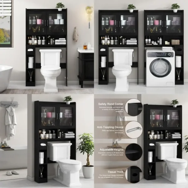 Farmhouse Over Toilet Storage Cabinet