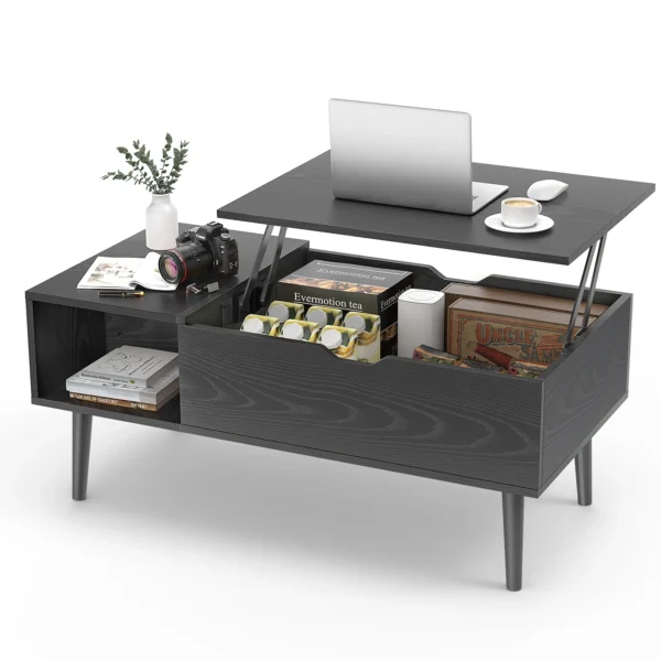 Lift Top Coffee Table with Storage Shelf